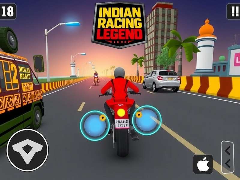 Indian Racing Legend Gameplay Screenshot - Multiplayer Race on Mumbai Streets